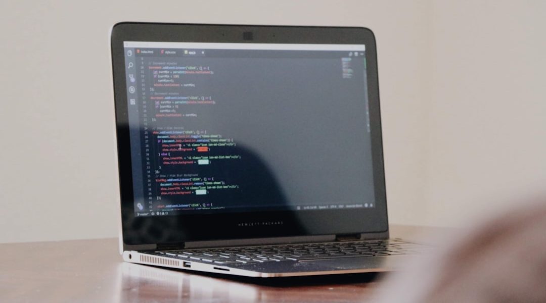 Photo Laptop with code